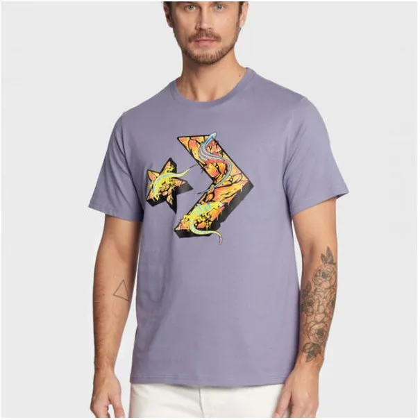 Converse Homme – T-shirt Converse Star Chevron Lizard Graphic – Violet - CONVERSE