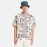 Timberland – Chemise de plage à imprimé graphique -beige - TIMBERLAND