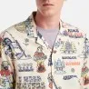 Timberland – Chemise de plage à imprimé graphique -beige - TIMBERLAND