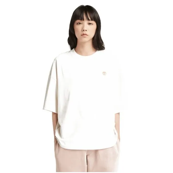 Timberland Femme – T-SHIRT DUNSTAN SURDIMENSIONNÉ – Blanc - TIMBERLAND