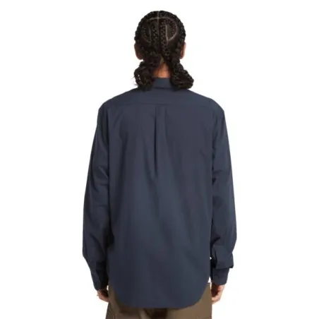 Timberland Homme – CHEMISE À MANCHES LONGUES EN POPELINE EXTENSIBLE – MARINE - TIMBERLAND