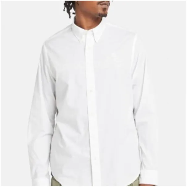 Timberland Homme – Chemise en popeline extensible Timberland – Blanc - TIMBERLAND