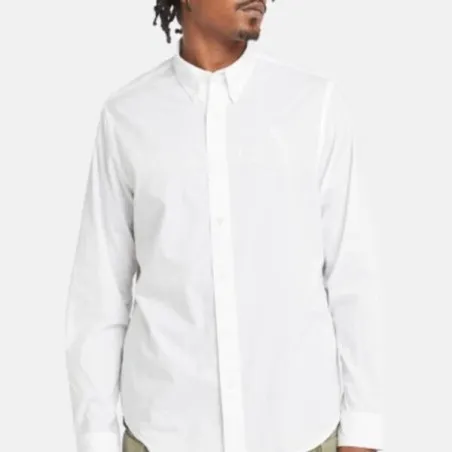 Timberland Homme – Chemise en popeline extensible Timberland – Blanc - TIMBERLAND
