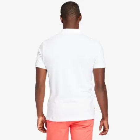 Timberland Homme – Polo slim stretch Timberland à manches courtes Merrymee River – Blanc - TIMBERLAND