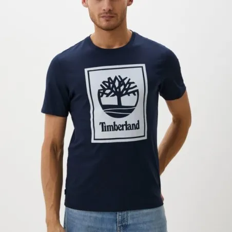 Timberland Homme – T-shirt à manches courtes Timberland pour homme – Bleu marine - TIMBERLAND