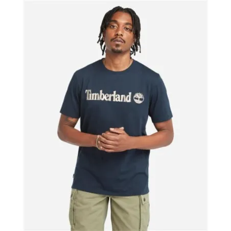 Timberland Homme – T-shirt Timberland Kennebec River Camo Linear Logo – Bleu - TIMBERLAND