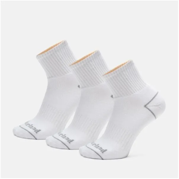 Timberland – Lot de 3 paires de chaussettes Boden Quarter – Blanc - TIMBERLAND