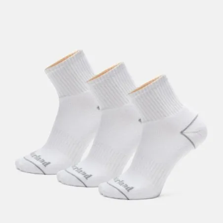 Timberland – Lot de 3 paires de chaussettes Boden Quarter – Blanc - TIMBERLAND