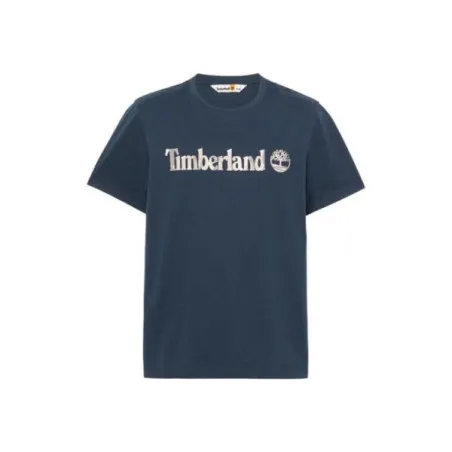 Timberland Homme – T-shirt Timberland Kennebec River Camo Linear Logo – Bleu - TIMBERLAND
