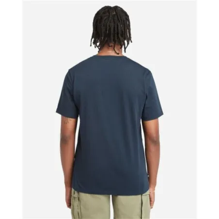 Timberland Homme – T-shirt Timberland Kennebec River Camo Linear Logo – Bleu - TIMBERLAND