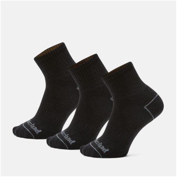 Timberland – Lot de 3 paires de chaussettes Boden Quarter – Noir - TIMBERLAND