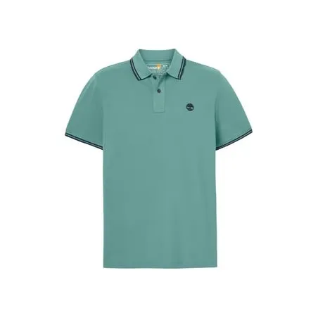 Timberland Homme – TIMBERLAND POLO POLO À MANCHES COURTES EN PIQUÉ AVEC POINTES -Vert - TIMBERLAND