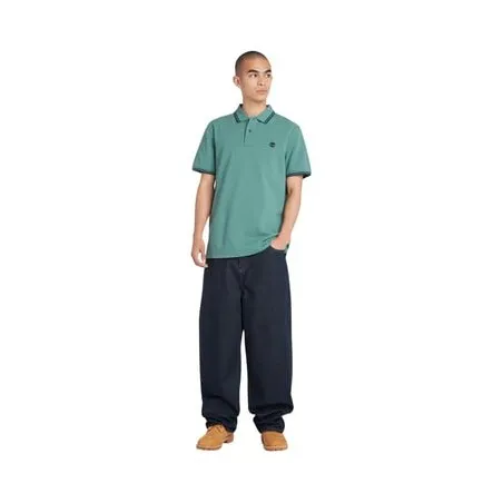 Timberland Homme – TIMBERLAND POLO POLO À MANCHES COURTES EN PIQUÉ AVEC POINTES -Vert - TIMBERLAND