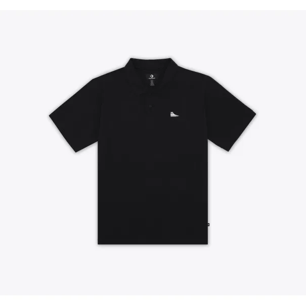Converse Homme - Polo avec patch de chaussure - Noir - 10024739A03 - CONVERSE