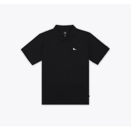 Converse Homme - Polo avec patch de chaussure - Noir - 10024739A03 - CONVERSE