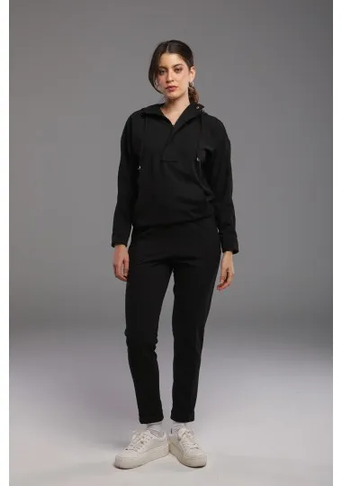 Ensemble Sweatshirt Court et Pantalon- Estelle Femmes - Estelle