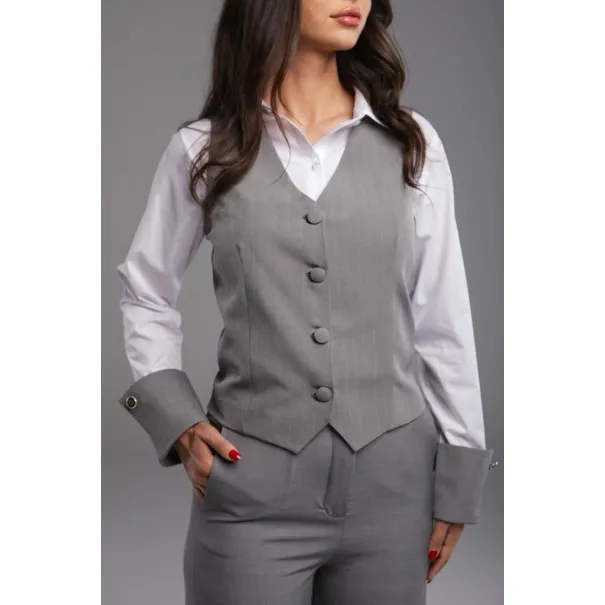 Gilet Rayé Sans Manches avec Boutons- Estelle Femmes - Estelle