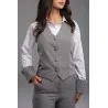 Gilet Rayé Sans Manches avec Boutons- Estelle Femmes - Estelle