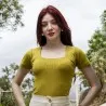 Pull à Col Carré et Demi-Manches- Estelle Femmes - Estelle