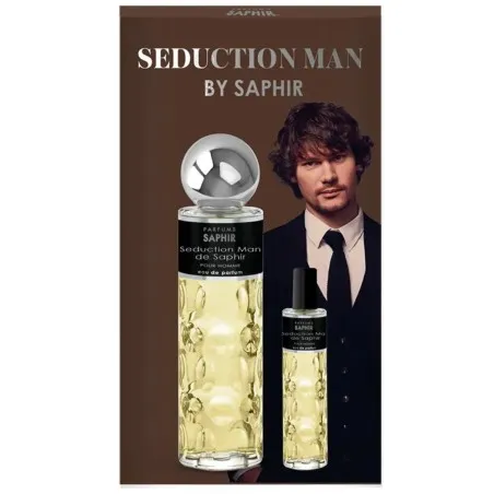 Coffret Parfums Saphir Seduction Man By Saphir : Eau de Parfum 200ml + Eau de Parfum 30ml pour Homme - SAPHIR