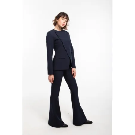 Ensemble Blazer croisé et pantalon flare- Estelle Femmes - Estelle