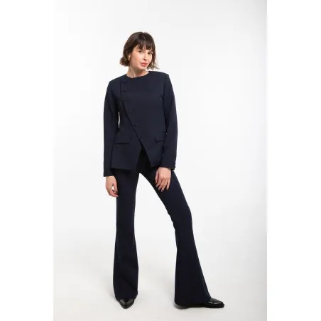 Ensemble Blazer croisé et pantalon flare- Estelle Femmes - Estelle