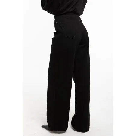 Jean large taille haute noir- Estelle Femmes - Estelle