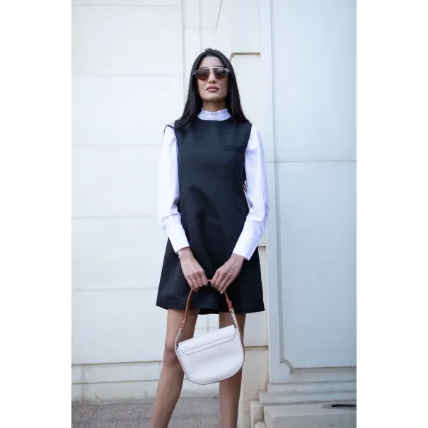 Robe Trapèze avec Chemise Blanche Intégrée- Estelle Femmes - Estelle