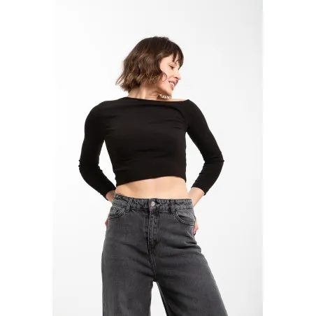 Top asymétrique à manches longues- Estelle Femmes - Estelle