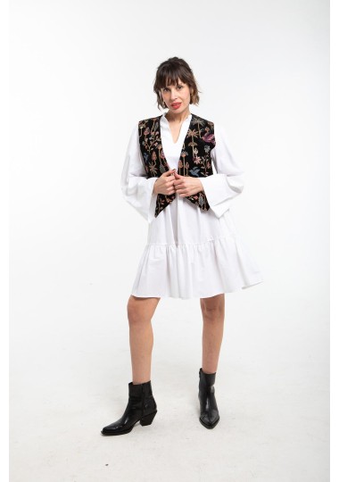 Veste sans manche brodé- Estelle Femmes - Estelle