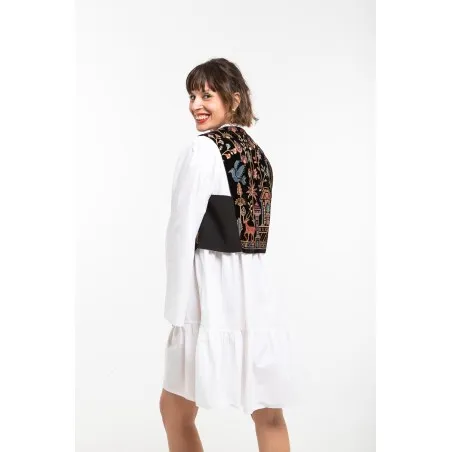 Veste sans manche brodé- Estelle Femmes - Estelle