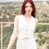 Veste en Lin Brodé Élégante- Estelle Femmes - Estelle