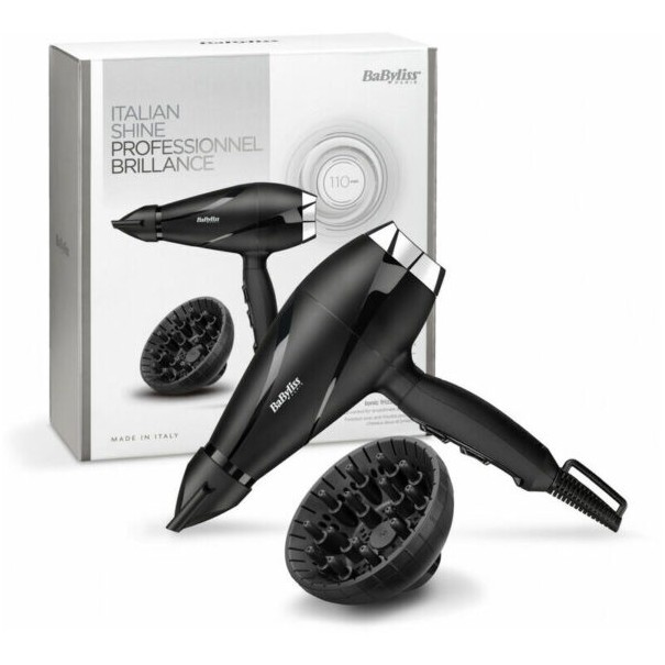 Babyliss  Seche Cheveux 2200W Noir / Argent+Diffuseur - Babyliss
