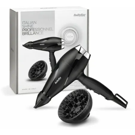 Babyliss  Seche Cheveux 2200W Noir / Argent+Diffuseur - Babyliss