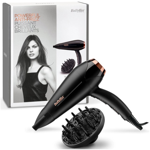 Babyliss Seche Cheveux 2200W Ionic Noir + Diffuseur - Babyliss