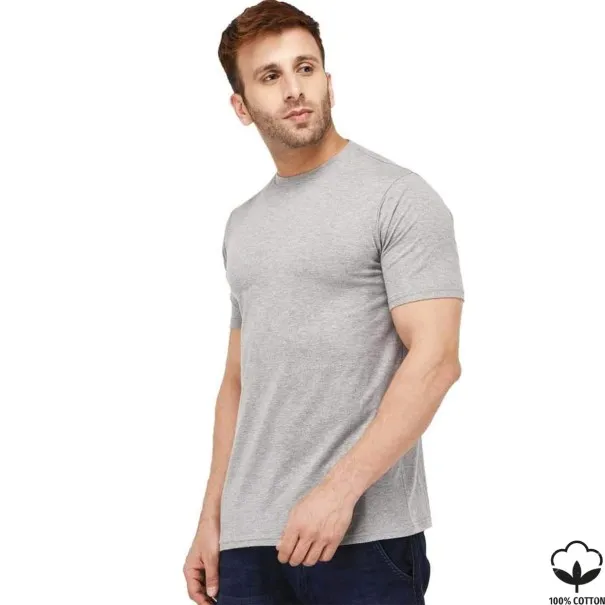 Pack de 3 T-Shirt Col Rond Gris Coton - B2FWEAR