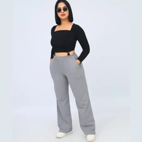 Pantalon Femme Large en Molleton Gratté - B2FWEAR