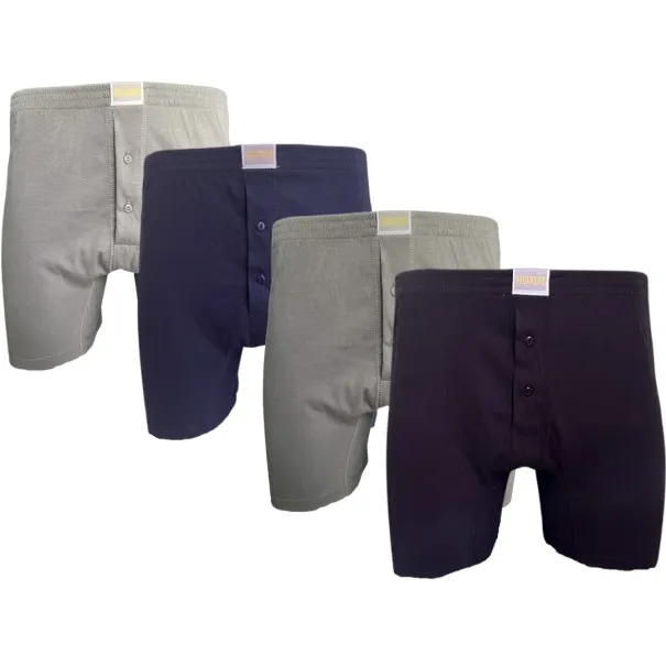 Lot de 4 slips short Bouton Coton - B2FWEAR Lot de 4 slips short Bouton Coton - B2FWEAR