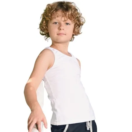 Lot 4 Débardeurs Pour garçons Blanc Coton - B2FWEAR