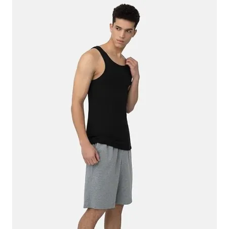 Lot 6 Débardeurs Pour Homme en Noir Gris et Blanc - B2FWEAR