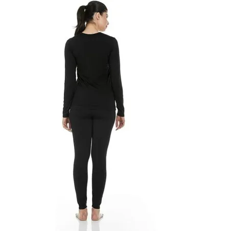 Ensemble sous-vêtement Cotton Thermique pour Femme Noir - B2FWEAR