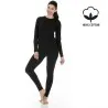 Ensemble sous-vêtement Cotton Thermique pour Femme Noir - B2FWEAR