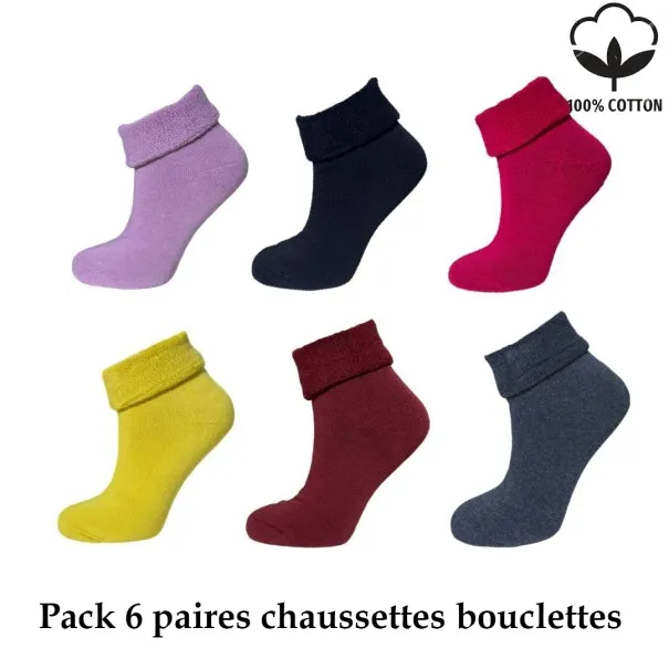 Pack 6 paires de chaussettes bouclettes - B2FWEAR