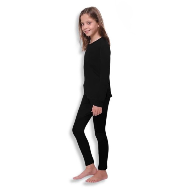Ensemble de sous-vêtements Thermiques Noir Pour Fille - B2FWEAR