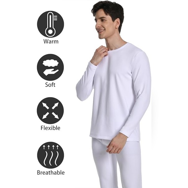 Ensemble Sous Vêtement Cotton Thermique T-Shirt et Pantalon - B2FWEAR