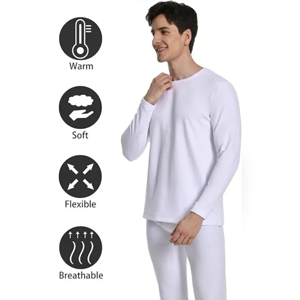 Ensemble Sous Vêtement Cotton Thermique T-Shirt et Pantalon - B2FWEAR