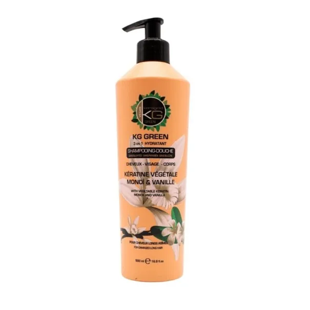 Shampooing KeraGold  KERATINE VEGETALE MONOI ET VANILLE 500ML - KERAGOLD