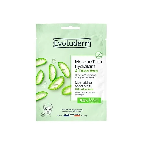 Masque Visage Hydratant evoluderm  À L'ALOE VERA - evoluderm
