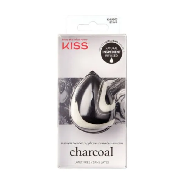 Eponge KISS  ÉPONGE INFUSÉE DE CHARBON ACTIF NATUREL - RK-BY KISS