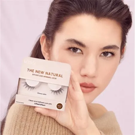 Faux Cils KISS  THE NEW NATURAL HALF LASH 01 GLOWY SKIN - RK-BY KISS